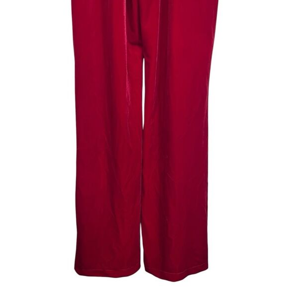 MAC DUGGAL 26078I JUMPSUIT In RED Velvet Size 4 - Picture 7 of 10